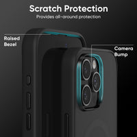 FLOLAB Surtect Tri-Fusion Magnetic for iPhone 16 Series Phone Case Black Frame Black Matte Translucent